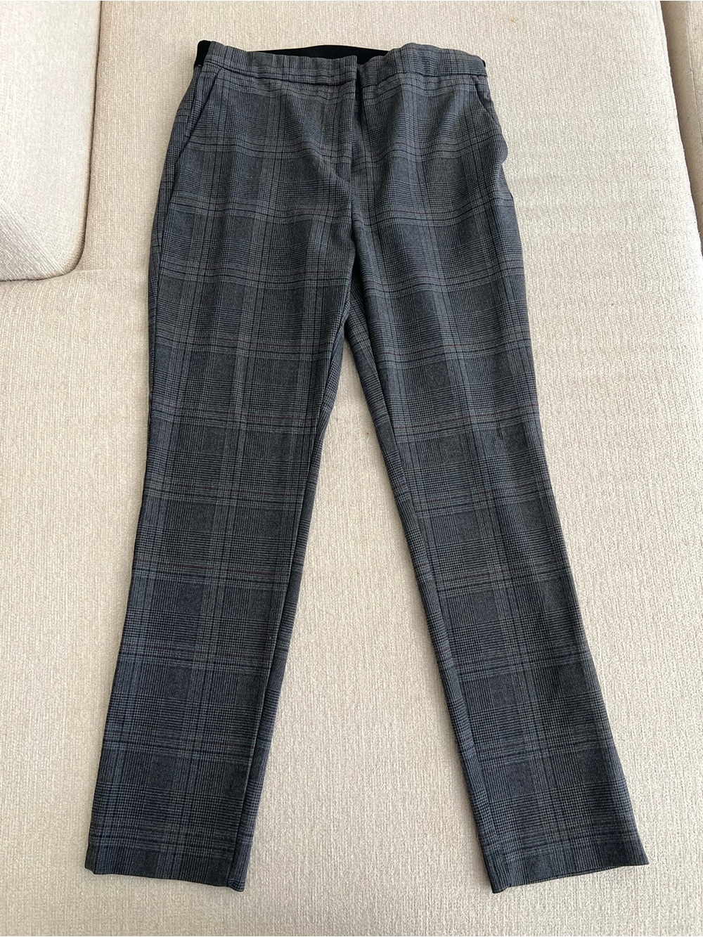 Zara Basic Black and Gray Glen Plaid Pants Medium Business Casual